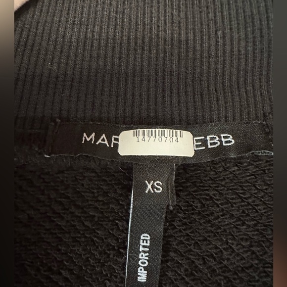 Marissa Webb Red Eye French Terry Zip Front Jumpsuit in black size XS - Picture 5 of 6